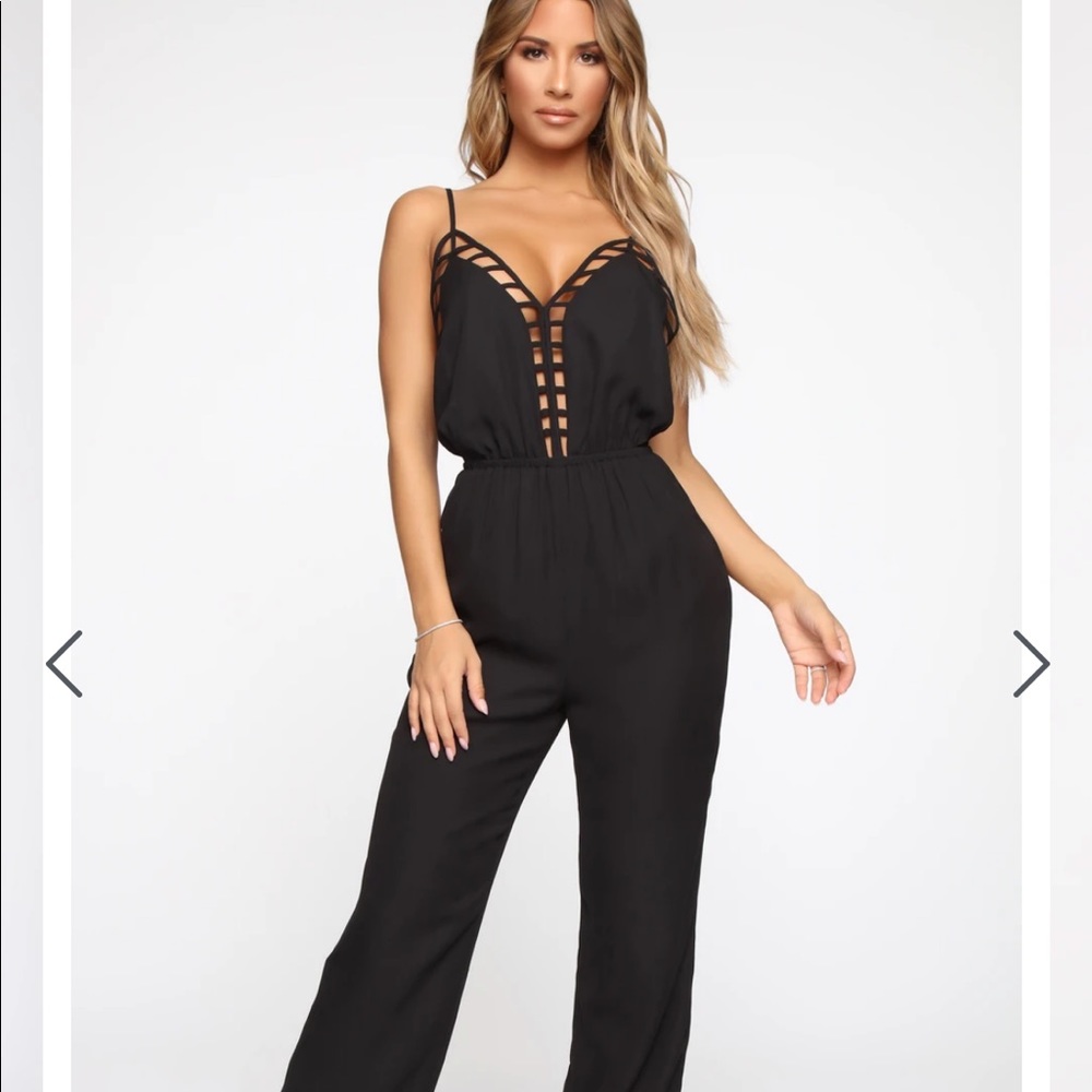 Black cutout jumpsuit